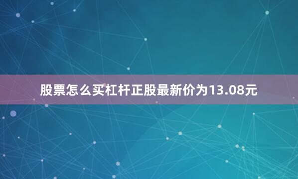 股票怎么买杠杆正股最新价为13.08元